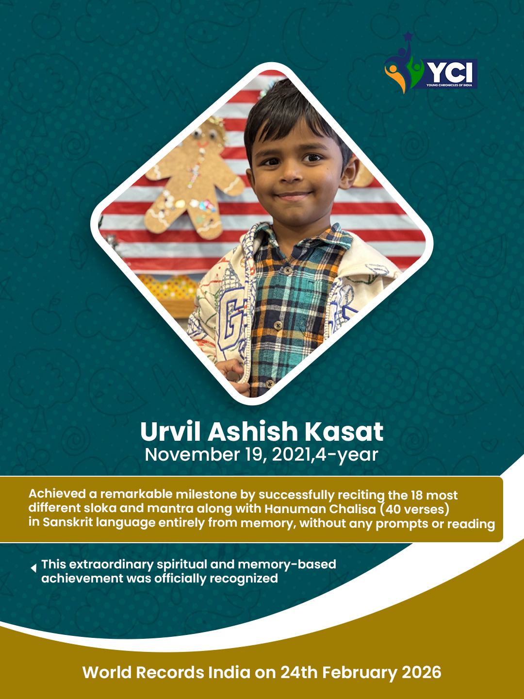A Voice of Devotion, A Mind of Brilliance: 4-Year-Old Urvil Ashish Kasat Stuns the Nation